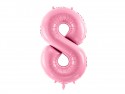 Ballon en aluminium Chiffre ''8'', 86cm, rose