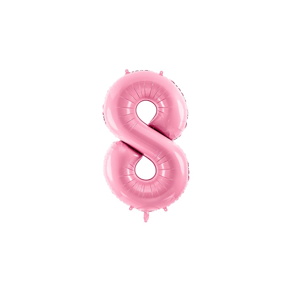 Ballon en aluminium Chiffre ''8'', 86cm, rose