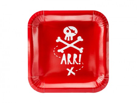 Assiettes Pirates, rouge,...