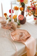 Assiettes de la mariée, or rose, 23 cm