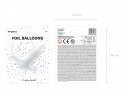 Ballon en Mylar Colombe, blanc, 77x66cm