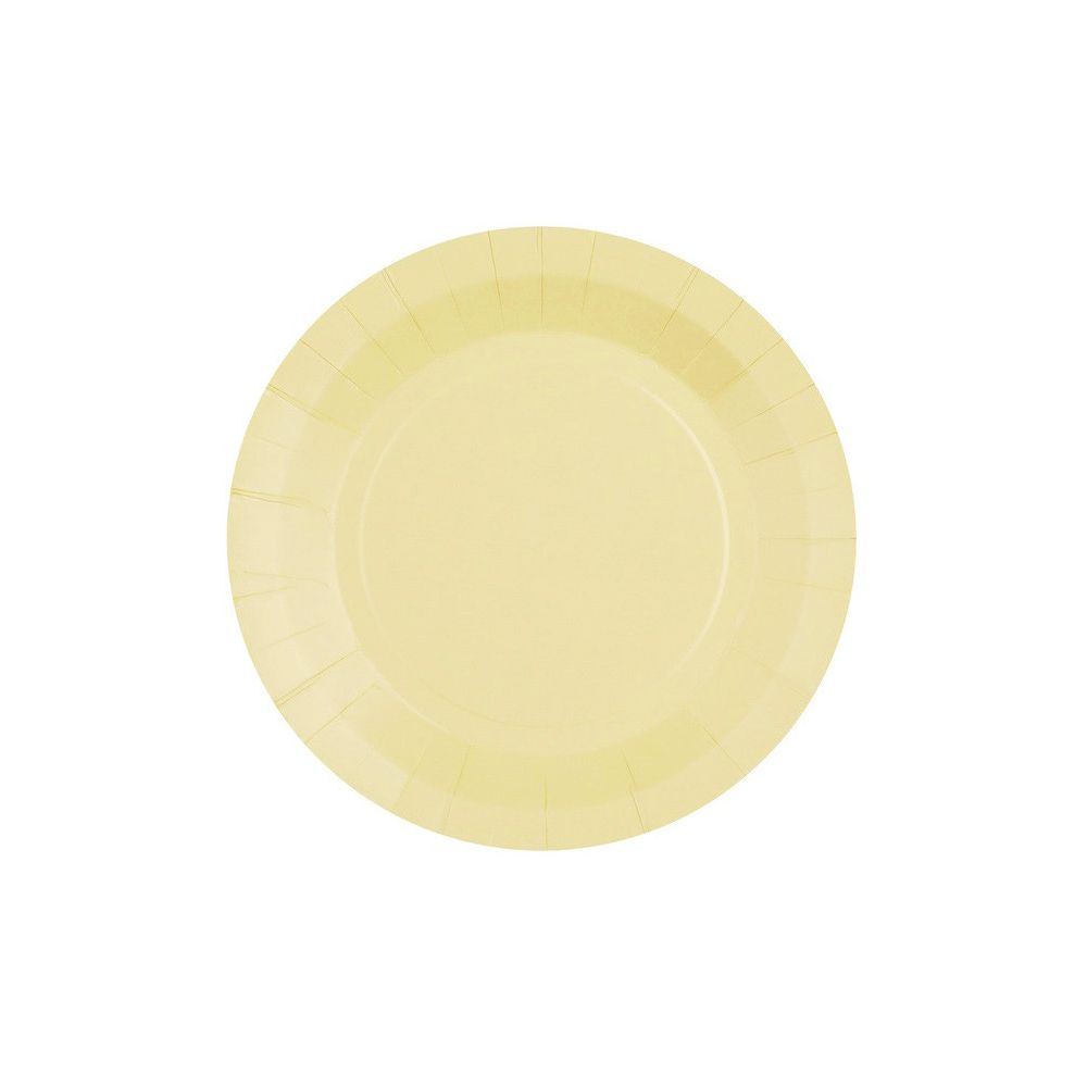 10 assiettes vanille - 22.5 cm