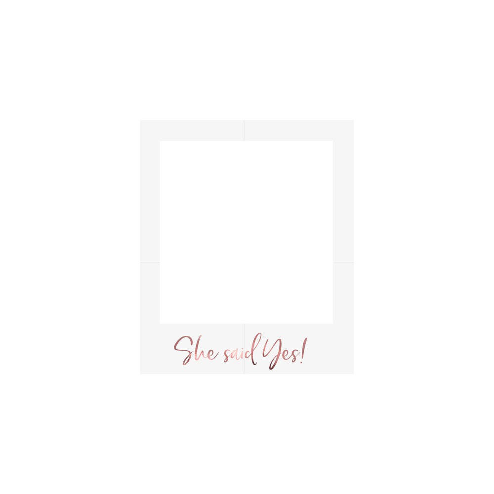 Cadre photo Slefie Elle a dit oui, or rose, 50x59,5cm
