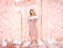 Cadre photo Slefie Elle a dit oui, or rose, 50x59,5cm