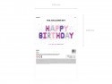Ballon en Mylar Happy Birthday, 340x35cm, mélange