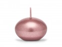 Bougie flottante métallisée, or rose, 4cm