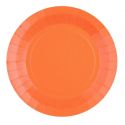 10 assiettes oranges - 22.5 cm