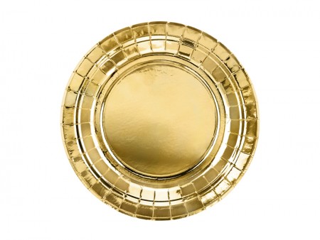Assiettes, dorées, 18cm