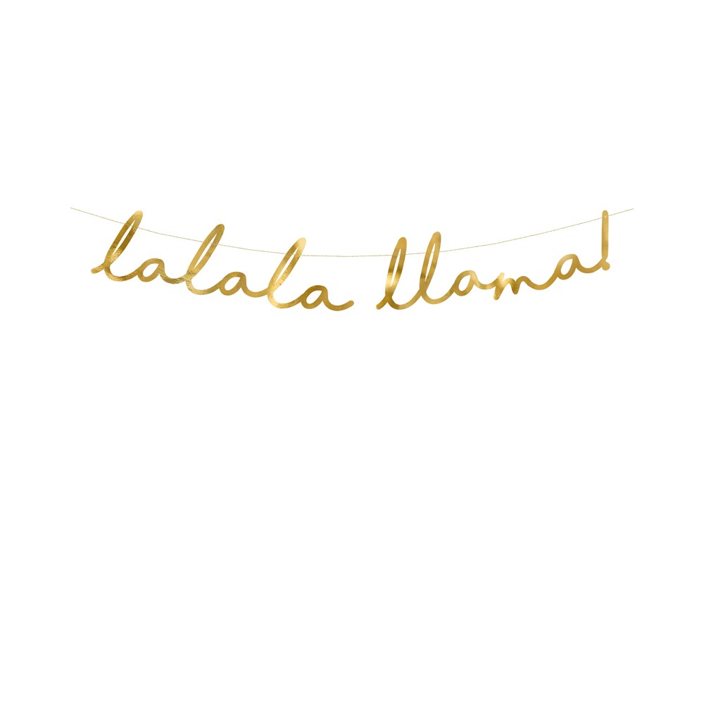 Bannière Lama - Lalala Llama, or, 12,5x82cm