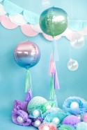 Ballon en Mylar Boule Ombre, bleu-vert, 35cm