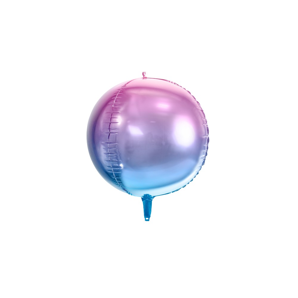 Ballon en Mylar Boule Ombre, violet et bleu, 35cm