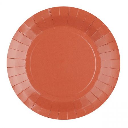 10 assiettes terracotta -...