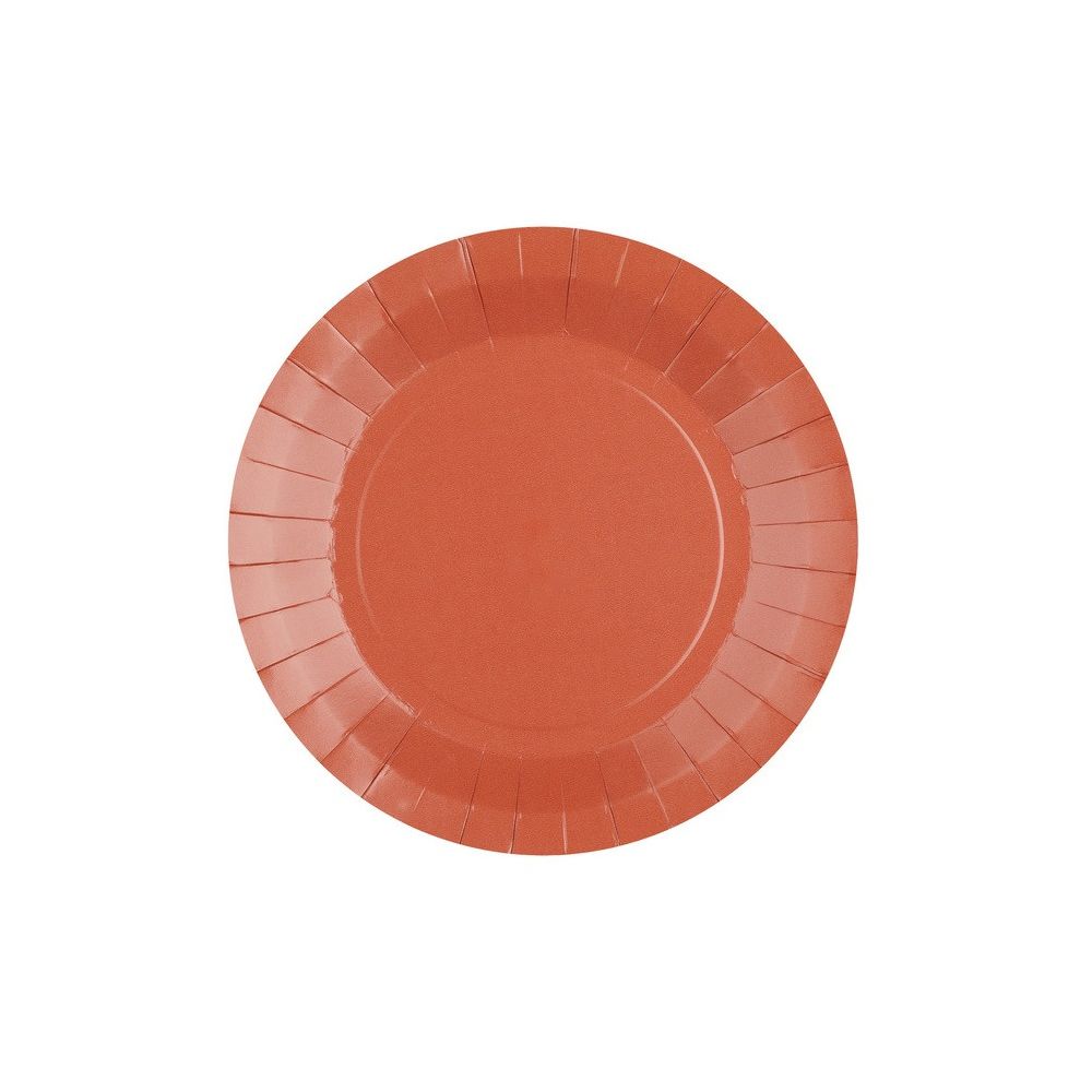 10 assiettes terracotta - 22.5 cm