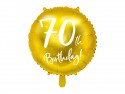 Ballon en Mylar, 70e anniversaire, or, 45cm