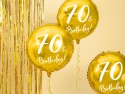 Ballon en Mylar, 70e anniversaire, or, 45cm
