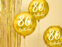Ballon en Mylar 80e anniversaire, or, 45cm