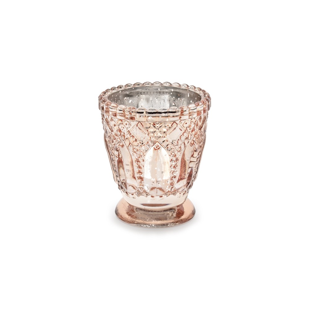 Bougeoir, or rose, 8cm
