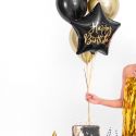 Ballon en mylar Happy Birthday - 40cm - noir