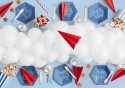 Assiettes Happy B'day !, bleu marine, 20cm