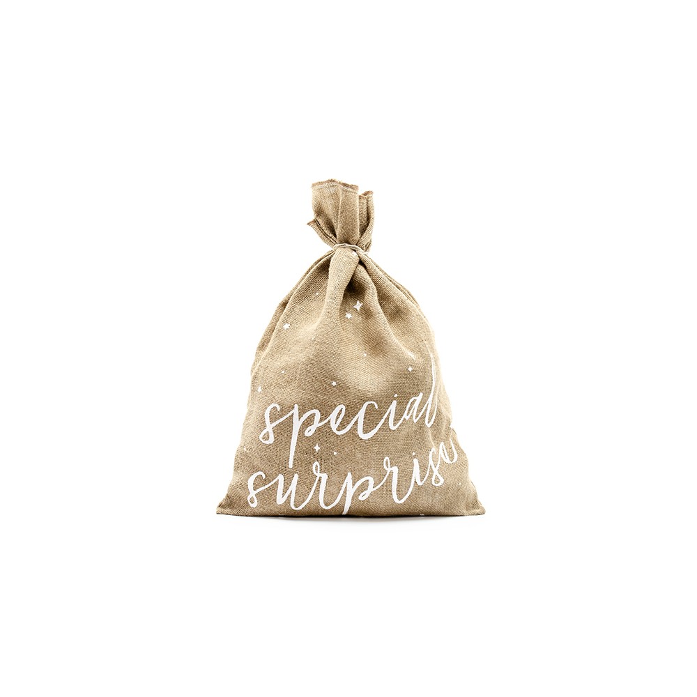 Sac de jute spécial surprise blanc 40x55cm
