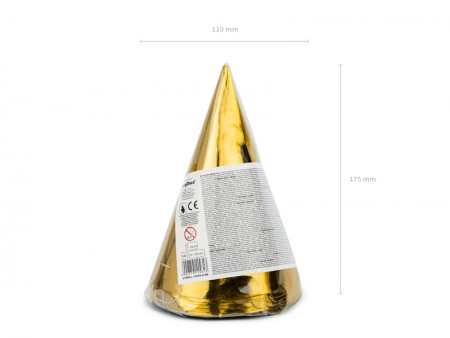 Chapeaux de fête, or, 16cm