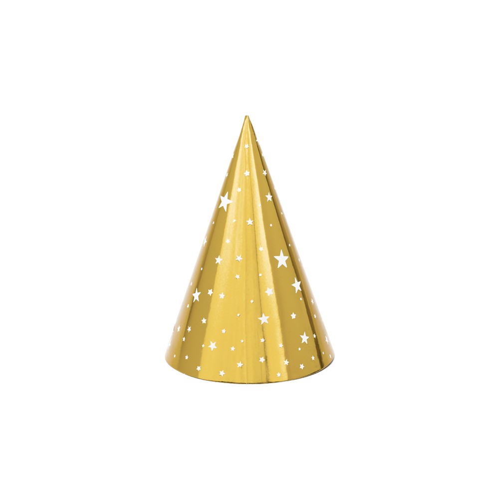Chapeaux de fête Noël, or, 16cm