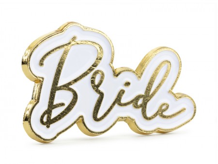 Broche émail Bride, 3,5x2cm