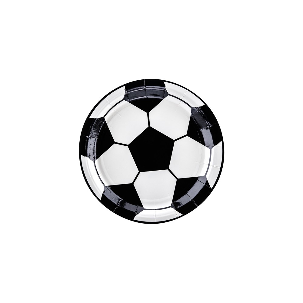 Assiettes d'anniversaire Football, mélange, 18cm