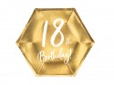 Assiettes d'anniversaire 18 ans, or, 20cm