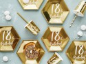 Assiettes d'anniversaire 18 ans, or, 20cm