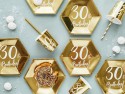 Assiettes 30e anniversaire, or, 20cm