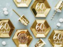 Assiettes 60ème anniversaire, or, 20cm