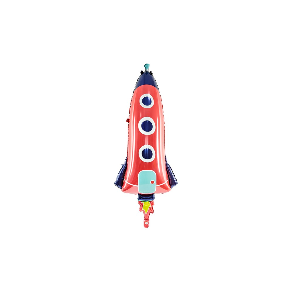 Ballon en Mylar en feuille Rocket, 44x115cm, mélange