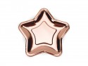 Assiettes étoiles, or rose, 18cm