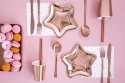 Assiettes étoiles, or rose, 18cm