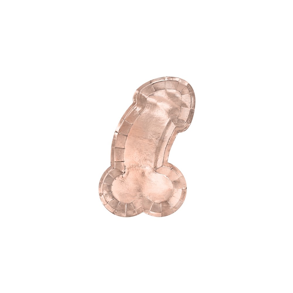 Assiettes Same penis forever, or rose, 26.5x15.5cm
