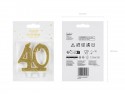 Bougie d'anniversaire Chiffre 40, dorée 7.5cm