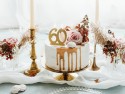 Bougie d'anniversaire Chiffre 60, or, 7.5cm