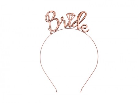Bandeau mariée, or rose