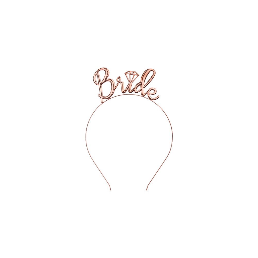 Bandeau mariée, or rose