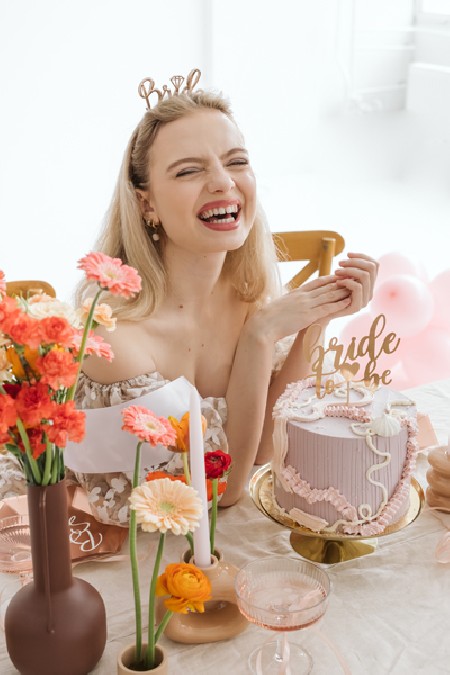 Bandeau mariée, or rose