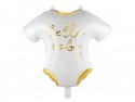 Ballon en Mylar Sleeping Baby - Hello Baby, 51x45cm, blanc