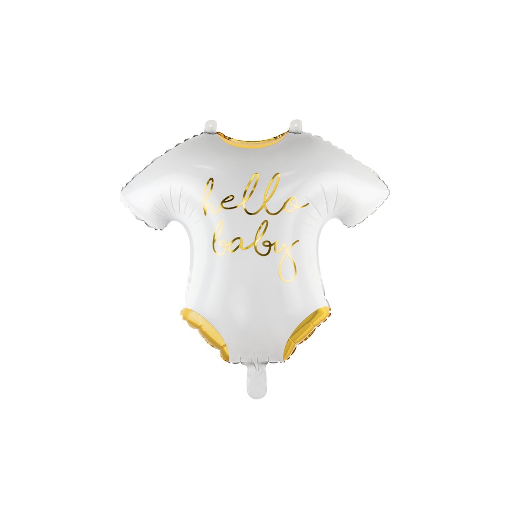 Ballon en Mylar Sleeping Baby - Hello Baby, 51x45cm, blanc