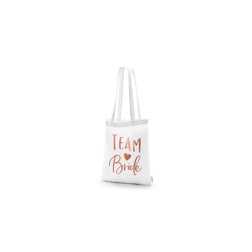 Sac en coton - Team bride, blanc, 39x42cm