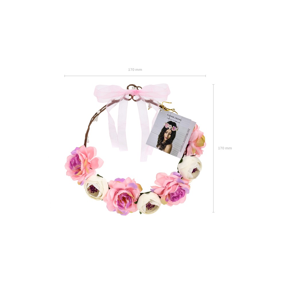Couronne de fleurs, mélange, 17cm
