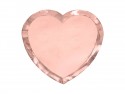 Assiettes coeur, or rose, 21x19cm