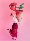 Ballon en Mylar Cerises, 88x73cm, mélange