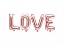 Ballon en Mylar Love, 140x35cm, or rose