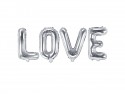 Ballon en Mylar Love, 140x35cm, argenté