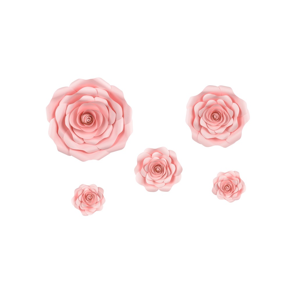 Fleurs en papier, rose, mélange